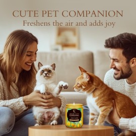 Jar Candles for Home Scented, Natural Soy Candles Non Toxic Ideal for Spa, Home Decor,Odor Eliminating Lemon-Lavender Scented, 7oz Aromatherapy Jar Candle for Mother\'s Day