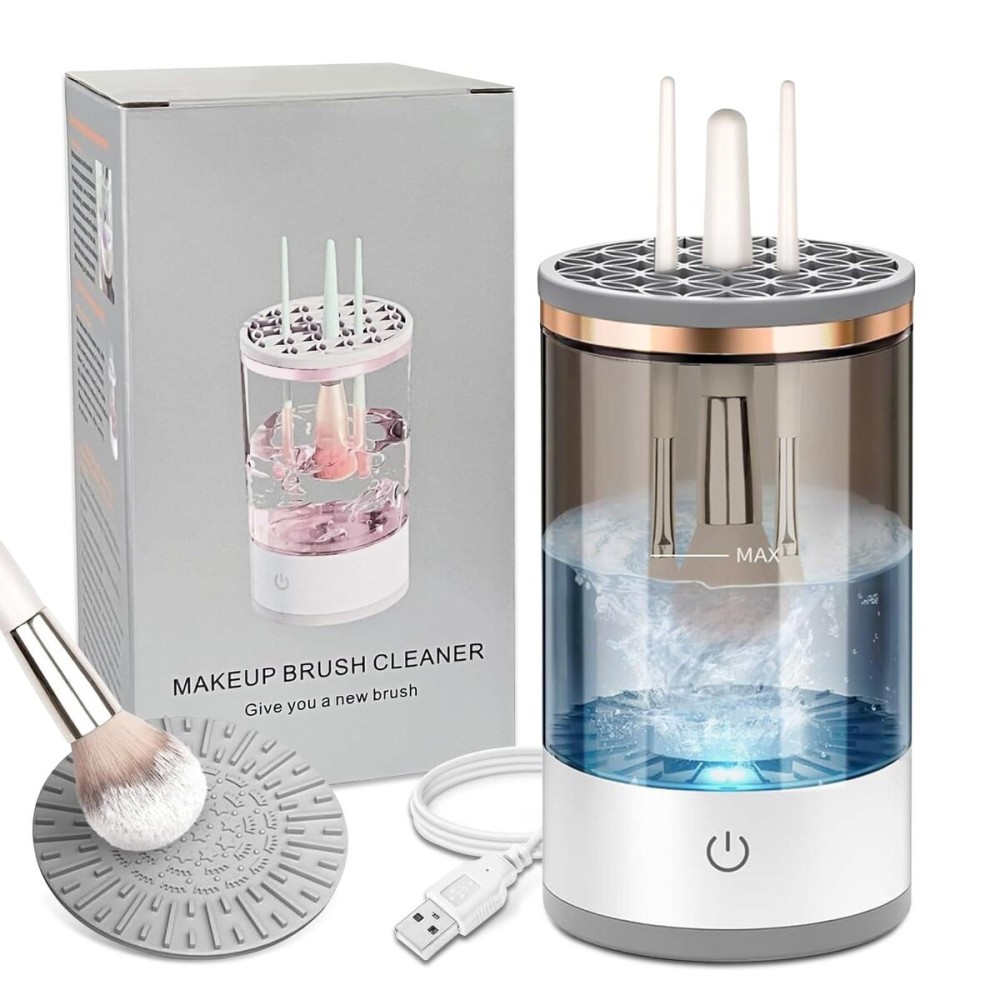 Electric Makeup Brush Cleaner - Efficient Electric Makeup Brush Cleaner Machine for Thorough Brush Cleaning, Ideal for Makeup Artists & Enthusiasts Electric Makeup Brush Cleaner - Efficient Electric Makeup Brush Cleaner Machine for Thorough Brush Cleaning, Ideal for Makeup Artists & Enthusiasts