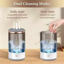 Electric Makeup Brush Cleaner - Efficient Electric Makeup Brush Cleaner Machine for Thorough Brush Cleaning, Ideal for Makeup Artists & Enthusiasts Electric Makeup Brush Cleaner - Efficient Electric Makeup Brush Cleaner Machine for Thorough Brush Cleaning, Ideal for Makeup Artists & Enthusiasts