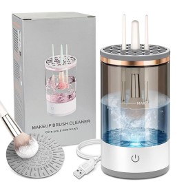 Electric Makeup Brush Cleaner - Efficient Electric Makeup Brush Cleaner Machine for Thorough Brush Cleaning, Ideal for Makeup Artists & Enthusiasts Electric Makeup Brush Cleaner - Efficient Electric Makeup Brush Cleaner Machine for Thorough Brush Cleaning, Ideal for Makeup Artists & Enthusiasts