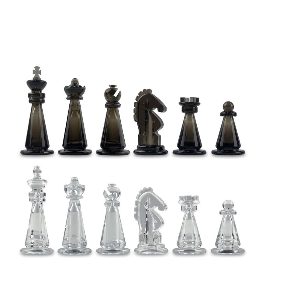 Vonset Chess Pieces Transparent, Chess Pieces Only No Board Compatible with Magnetic Chess Set
