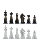 Vonset Chess Pieces Transparent, Chess Pieces Only No Board Compatible with Magnetic Chess Set