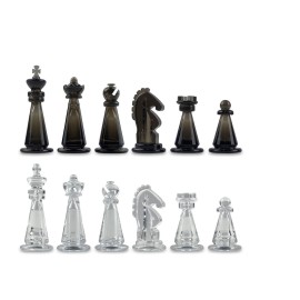 Vonset Chess Pieces Transparent, Chess Pieces Only No Board Compatible with Magnetic Chess Set