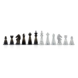 Vonset Chess Pieces Transparent, Chess Pieces Only No Board Compatible with Magnetic Chess Set