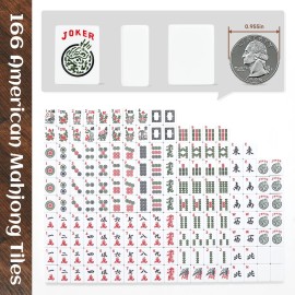 KURONO American Mahjong Set - Pink Soft Bag,166 Premium White Tiles, 4All-in-One Rack/Pushers, MahJongg Game Set(Pink) KURONO American Mahjong Set - Pink Soft Bag,166 Premium White Tiles, 4All-in-One Rack/Pushers, MahJongg Game Set(Pink)