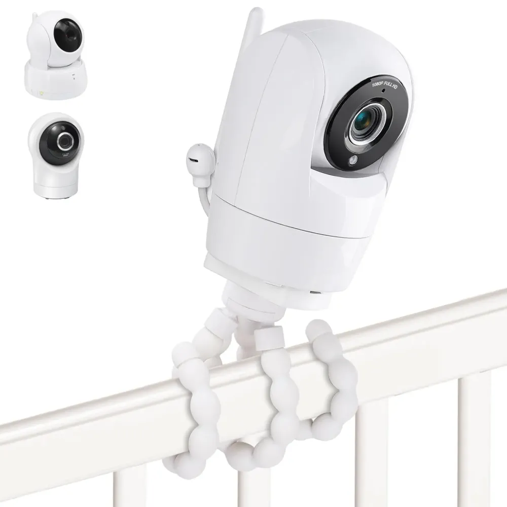 Adjustable Baby Monitor Mount for VTech VM901/VM924/VM928/VM923/RM7764/RM5764/RM5754 Baby Monitor, Flexible Tripod Holder for Crib, with Non-Slip Silicone, Tool-Free Installation Adjustable Baby Monitor Mount for VTech VM901/VM924/VM928/VM923/RM7764/RM5764/RM5754 Baby Monitor, Flexible Tripod Holder for Crib, with Non-Slip Silicone, Tool-Free Installation
