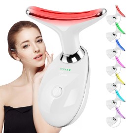 Face and Neck Massager Tool, 7 Colors LED Womens Skin Care Facial Massager for Skin Rejuvenation, Lifting, Toning, Glow Boost Face and Neck Massager Tool, 7 Colors LED Womens Skin Care Facial Massager for Skin Rejuvenation, Lifting, Toning, Glow Boost