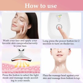 Face and Neck Massager Tool, 7 Colors LED Womens Skin Care Facial Massager for Skin Rejuvenation, Lifting, Toning, Glow Boost Face and Neck Massager Tool, 7 Colors LED Womens Skin Care Facial Massager for Skin Rejuvenation, Lifting, Toning, Glow Boost