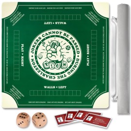 TANSOREX Mahjong Mat with Rules for Table,Travel Mahjong Set,Non-Slip and Silent,Comes with 2 Dice and 1 Coral Velvet Mahjong Mat Storage Bag,Mahjong Cards 2025(Green) TANSOREX Mahjong Mat with Rules for Table,Travel Mahjong Set,Non-Slip and Silent,Comes with 2 Dice and 1 Coral Velvet Mahjong Mat Storage Bag,Mahjong Cards 2025(Green)