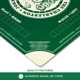 TANSOREX Mahjong Mat with Rules for Table,Travel Mahjong Set,Non-Slip and Silent,Comes with 2 Dice and 1 Coral Velvet Mahjong Mat Storage Bag,Mahjong Cards 2025(Green) TANSOREX Mahjong Mat with Rules for Table,Travel Mahjong Set,Non-Slip and Silent,Comes with 2 Dice and 1 Coral Velvet Mahjong Mat Storage Bag,Mahjong Cards 2025(Green)