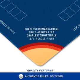 TANSOREX Mahjong Mat with Rules for Table,Travel Mahjong Set,Non-Slip and Silent,Comes with 2 Dice and 1 Coral Velvet Mahjong Mat Storage Bag,Mahjong Cards 2025(Blue) TANSOREX Mahjong Mat with Rules for Table,Travel Mahjong Set,Non-Slip and Silent,Comes with 2 Dice and 1 Coral Velvet Mahjong Mat Storage Bag,Mahjong Cards 2025(Blue)