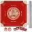 TANSOREX Mahjong Mat with Rules for Table,Travel Mahjong Set,Non-Slip and Silent,Comes with 2 Dice and 1 Coral Velvet Mahjong Mat Storage Bag,Mahjong Cards 2025(Red)