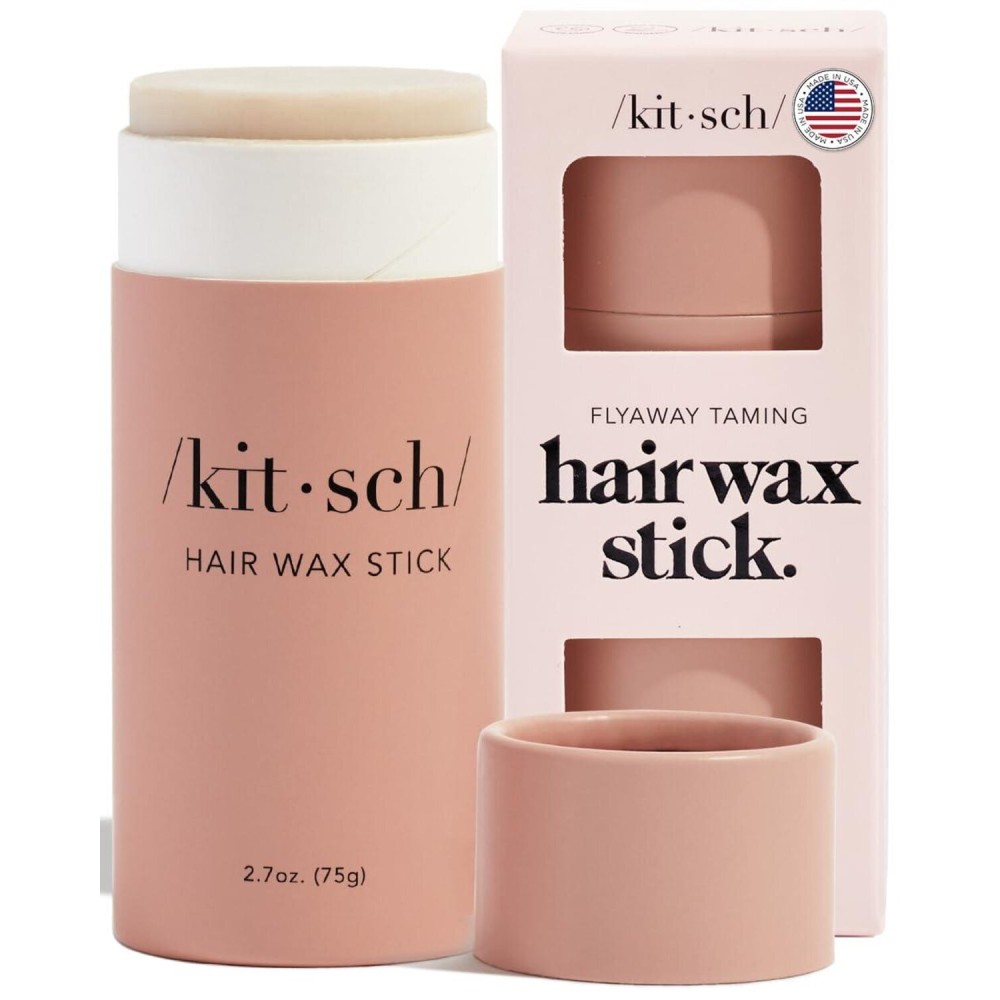 Kitsch Hair Wax Stick for Women & Men - No Residue Hair Finishing Stick for Flyaways, All Day Hold Styling Product for Smoothing Hair Strands, Hair Slick Back Stick, Anti-Frizz and Fly Away Hair Tamer Kitsch Hair Wax Stick for Women & Men - No Residue Hair Finishing Stick for Flyaways, All Day Hold Styling Product for Smoothing Hair Strands, Hair Slick Back Stick, Anti-Frizz and Fly Away Hair Tamer