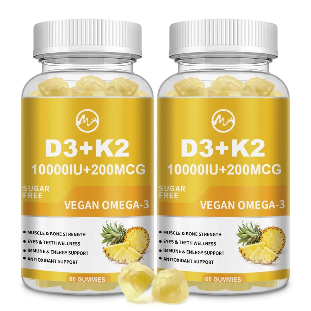 Vitamin D3 K2 Gummies, Vitamin D3 10000IU, K2 (MK-7) 200mcg, Sugar Free K2 D3 Vitamin Supplement, D3 K2 Magnesium with Omega-3, Calcium, Zinc for Teeth, Bones & Immune Support, 2 Packs Vitamin D3 K2 Gummies, Vitamin D3 10000IU, K2 (MK-7) 200mcg, Sugar Free K2 D3 Vitamin Supplement, D3 K2 Magnesium with Omega-3, Calcium, Zinc for Teeth, Bones & Immune Support, 2 Packs