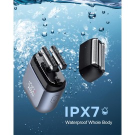 Foil Shavers for Men, Mini Electric Razors for Close Shaving Face with High Speed 3 Floating Blade Heads, USB C Fast Rechargeable Foil Shaver IPX7 Waterproof Wet Dry Travel Locked/Led Display Foil Shavers for Men, Mini Electric Razors for Close Shaving Face with High Speed 3 Floating Blade Heads, USB C Fast Rechargeable Foil Shaver IPX7 Waterproof Wet Dry Travel Locked/Led Display