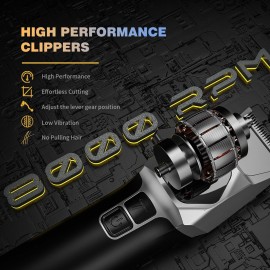 ANGFAN Professional Hair Clippers for Men - 8000RPM Brushless Motor & 440C Steel Blades, Barber-Grade Cordless Clippers & Trimmer Set for Fade Designs, Hair Cutting Tools for Professional Barbers