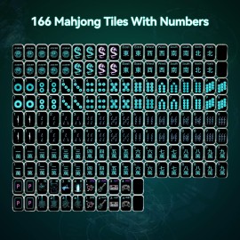 AzulHome American Mahjong Set with One Blue Storage Case, 166 Premium Transparent Acrylic Mahjong Tiles 1.18\'\'(30mm), 2 Dices, Mah-Jong Sets (Ma Jong, Mah-Jongg, Majiang) (Black) AzulHome American Mahjong Set with One Blue Storage Case, 166 Premium Transparent Acrylic Mahjong Tiles 1.18\'\'(30mm), 2 Dices, Mah-Jong Sets (Ma Jong, Mah-Jongg, Majiang) (Black)