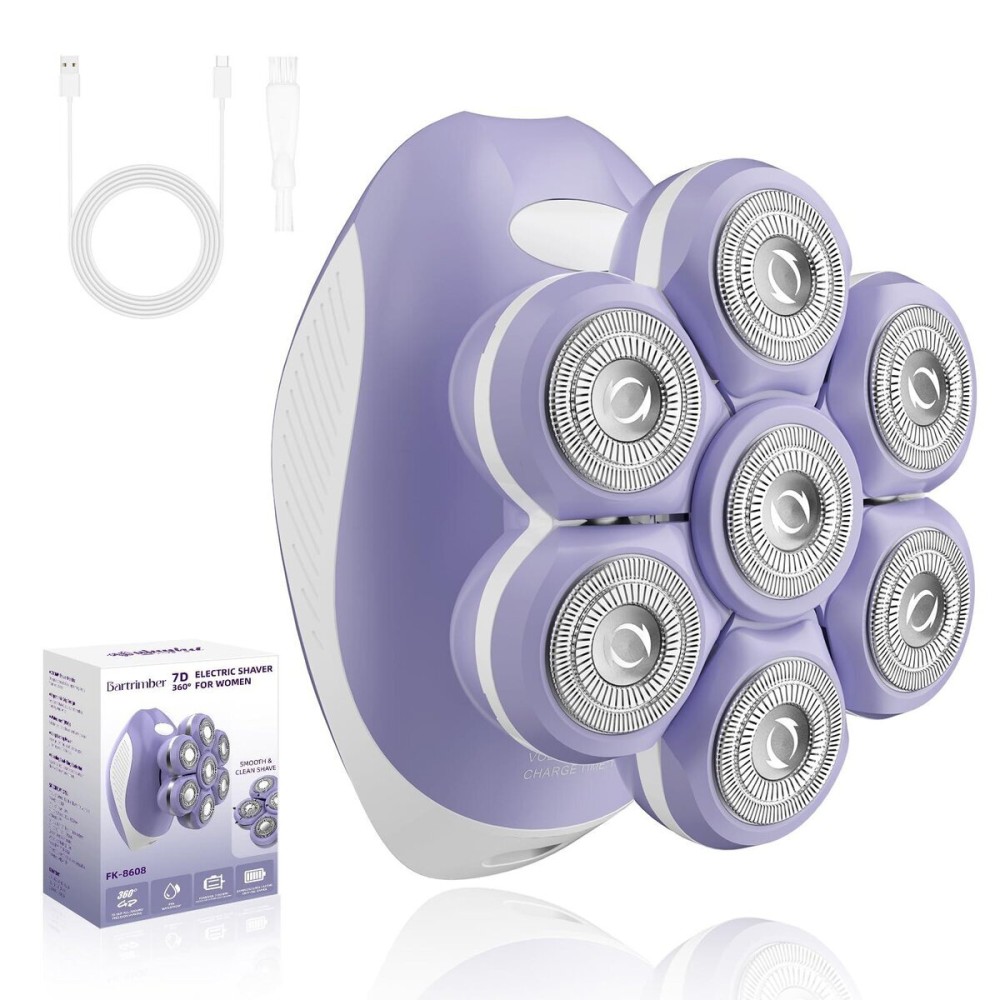 Bartrimber 7D Electric Razor for Women: Fast & Painless Full-Body Shaver for Legs & Face - Waterproof Hair Remover with Light & Travel Cover - Wet/Dry Use, Smooth Close Shave, Birthday Mothers Gift Bartrimber 7D Electric Razor for Women: Fast & Painless Full-Body Shaver for Legs & Face - Waterproof Hair Remover with Light & Travel Cover - Wet/Dry Use, Smooth Close Shave, Birthday Mothers Gift