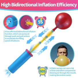 KAWKALSH Hand Balloon Pump, Dual Action Two-Way Inflator, Manual Air Blower for Balloons KAWKALSH Hand Balloon Pump, Dual Action Two-Way Inflator, Manual Air Blower for Balloons