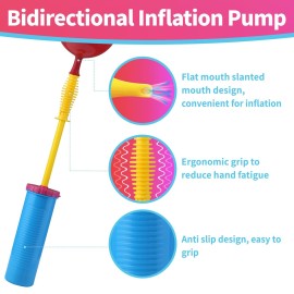 KAWKALSH Hand Balloon Pump, Dual Action Two-Way Inflator, Manual Air Blower for Balloons KAWKALSH Hand Balloon Pump, Dual Action Two-Way Inflator, Manual Air Blower for Balloons