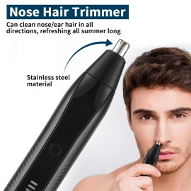 Selouj Ear and Nose Hair Trimmer for Men, 2025 Professional Painless USB Rechargeable Eyebrow & Facial Hair Trimmer for Men Women, Powerful Motor, Dual Edge Blades, IPX7 Waterproof for Easy to Clean Selouj Ear and Nose Hair Trimmer for Men, 2025 Professional Painless USB Rechargeable Eyebrow & Facial Hair Trimmer for Men Women, Powerful Motor, Dual Edge Blades, IPX7 Waterproof for Easy to Clean