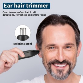 Selouj Ear and Nose Hair Trimmer for Men, 2025 Professional Painless USB Rechargeable Eyebrow & Facial Hair Trimmer for Men Women, Powerful Motor, Dual Edge Blades, IPX7 Waterproof for Easy to Clean Selouj Ear and Nose Hair Trimmer for Men, 2025 Professional Painless USB Rechargeable Eyebrow & Facial Hair Trimmer for Men Women, Powerful Motor, Dual Edge Blades, IPX7 Waterproof for Easy to Clean