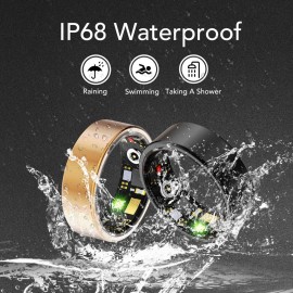 Smart Health Ring for Women Men Fitness Tracker with Heart Rate, Blood Oxygen, Blood Pressure, Sleep Monitoring, Step Counting, IP68 Waterproof for iPhone and Android, No Subscription Fee, Gold 8 Smart Health Ring for Women Men Fitness Tracker with Heart Rate, Blood Oxygen, Blood Pressure, Sleep Monitoring, Step Counting, IP68 Waterproof for iPhone and Android, No Subscription Fee, Gold 8