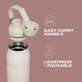 Stanley IceFlow Fast Flow Water Bottle 24 oz | Angled Spout Lid | Lightweight and Leakproof for Travel and Sports | Insulated Stainless Steel | BPA-Free | Dried Pine VRT