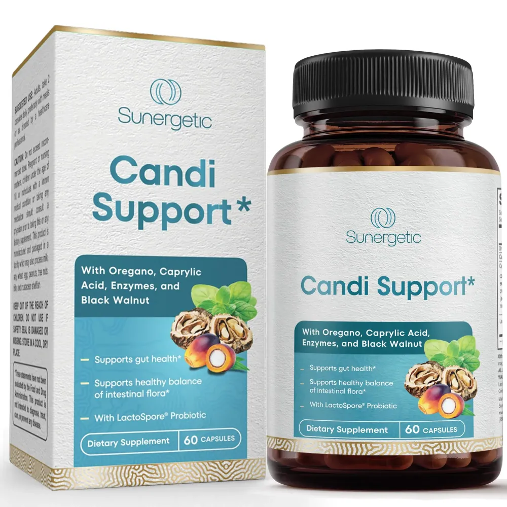 Premium Candida Cleanse Supplement - Candida Support Supplement with Oregano, Caprylic Acid, Black Walnut & Probiotics - Supports Gut Health, Digestion & Intestinal Flora - 60 Candi Support Capsules Premium Candida Cleanse Supplement - Candida Support Supplement with Oregano, Caprylic Acid, Black Walnut & Probiotics - Supports Gut Health, Digestion & Intestinal Flora - 60 Candi Support Capsules