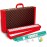 Vovotuzzi Mahjong Set, American Mahjong Set with 4 Racks and Pushers, 166 White Engraved Mah Jong Tiles Game Set, with Betting Coins, Dice, Manual, Mah Jong Set Gifts (Chessboard Design Case)