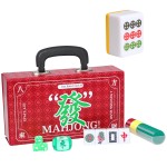 Jongyance Chinese Mahjong Set, Large Mahjong Tiles Set with Yellow Back Color Tiles, Red Case, Chinese Mahjong Game Set (Majiang, )