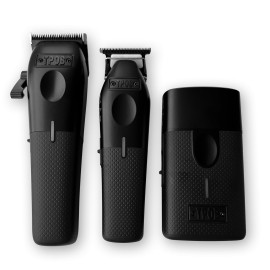 TPOB Play Barber Hair Clippers for Men 7500 RPM with Rubber Grips (Blackout 3 Set)