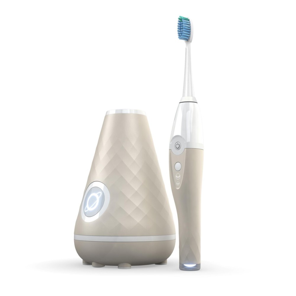 TAO Clean UV Sanitizing Sonic Toothbrush and Cleaning Station, Electric Toothbrush, Dual Speed Setting, Sandstone TAO Clean UV Sanitizing Sonic Toothbrush and Cleaning Station, Electric Toothbrush, Dual Speed Setting, Sandstone