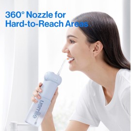 usmile C10 Portable Water Flosser - Travel-Friendly, 95-Day Battery, 4 Modes, 360 Nozzle, 180ml Tank, IPX7 Waterproof, Dentist-Recommended for Braces, Implants & Sensitive Gums (Blue) usmile C10 Portable Water Flosser - Travel-Friendly, 95-Day Battery, 4 Modes, 360 Nozzle, 180ml Tank, IPX7 Waterproof, Dentist-Recommended for Braces, Implants & Sensitive Gums (Blue)