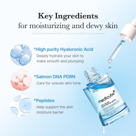 medicube Hyaluronic Multi Peptide PDRN Serum for Glowing and Soothing | Lightweight Water Plumping Radiant Facial Serum for All Skin Type, Hydrating Moisturizer, Korean Skincare | 30ml 1.01fl.oz.