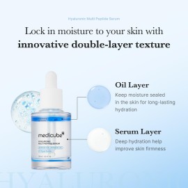 medicube Hyaluronic Multi Peptide PDRN Serum for Glowing and Soothing | Lightweight Water Plumping Radiant Facial Serum for All Skin Type, Hydrating Moisturizer, Korean Skincare | 30ml 1.01fl.oz.