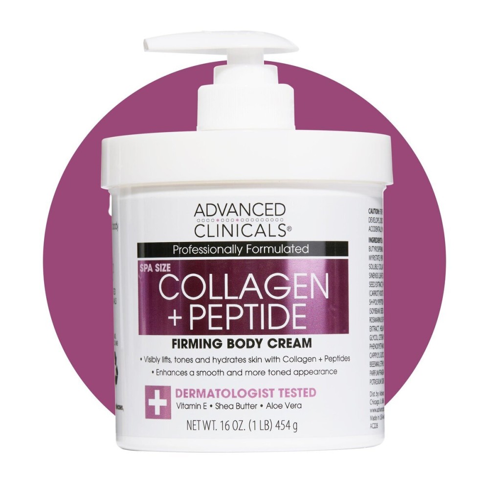 Advanced Clinicals Collagen Peptides Body Lotion & Face Moisturizer | Peptide Infused Collagen Lotion For Women & Men Helps Improve Look Of Crepey Skin, Wrinkles, & Uneven Dry Skin Texture, 16 Ounce Advanced Clinicals Collagen Peptides Body Lotion & Face Moisturizer | Peptide Infused Collagen Lotion For Women & Men Helps Improve Look Of Crepey Skin, Wrinkles, & Uneven Dry Skin Texture, 16 Ounce