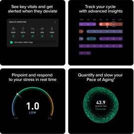 WHOOP Peak - 12-Month Membership - 5.0 Health and Fitness Wearable - 24/7 Activity and Sleep Tracker with Heart Rate, HRV, Stress Monitor, Personalized Coaching, Healthspan - 14+ Days Battery Life