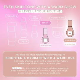 Glow Recipe Hue Drops - Mini Tinted Face Serum - Bronzing Drops to Brighten & Hydrate - Skincare Makeup Primer & Liquid Highlighter to Blur Pores for a Radiant, Even Skin Tone - Sun Glow (15ml) Glow Recipe Hue Drops - Mini Tinted Face Serum - Bronzing Drops to Brighten & Hydrate - Skincare Makeup Primer & Liquid Highlighter to Blur Pores for a Radiant, Even Skin Tone - Sun Glow (15ml)
