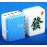 EatingBiting Large Size Chinese Mahjong Set 1.6 inches Board Game Classic  with 146+ Blue Colored Tiles, Wind Indicator and Dice Large + Mahjong Tiles Melamine English Instraction and Carrying Bag