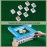 EatingBiting Large Size Chinese Mahjong Set 1.6 inches Board Game Classic  with 146+ Blue Colored Tiles, Wind Indicator and Dice Large + Mahjong Tiles Melamine English Instraction and Carrying Bag