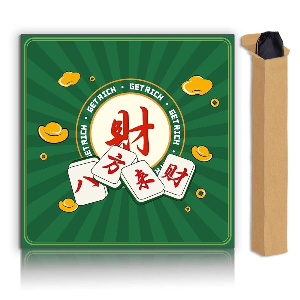 Mahjong Mat, Non-Slip Noise Reducing Game Mat, 31.5 Inch Mahjong Table Mat,Mahjong Mat with Cloth Bag and Carton Storage,Suitable for Mahjong, Dominoes, Solitaire and Other Games. (Rich-Green) Mahjong Mat, Non-Slip Noise Reducing Game Mat, 31.5 Inch Mahjong Table Mat,Mahjong Mat with Cloth Bag and Carton Storage,Suitable for Mahjong, Dominoes, Solitaire and Other Games. (Rich-Green)