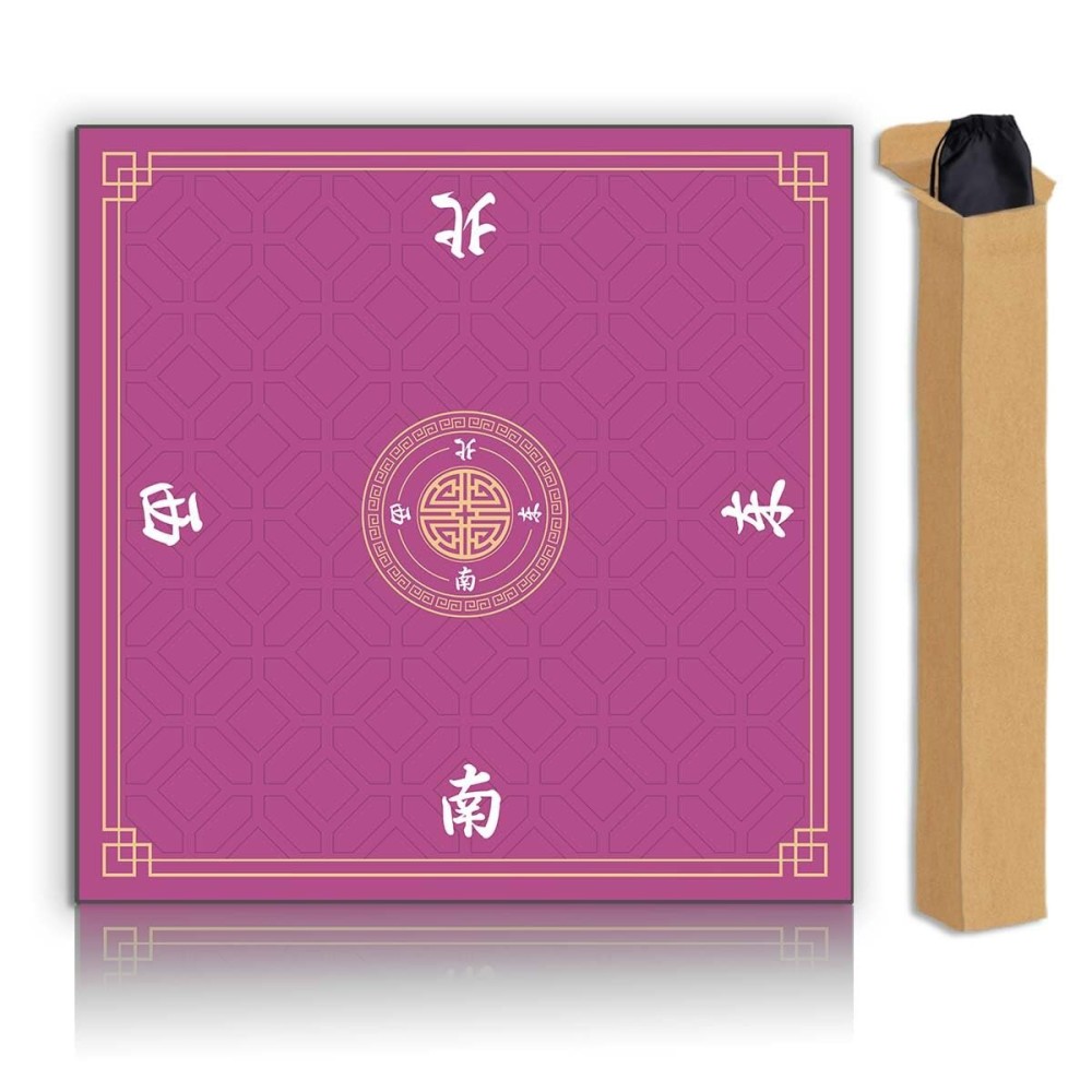 Mahjong Mat, Non-Slip Noise Reducing Game Mat, 31.5 Inch Mahjong Table Mat,Mahjong Mat with Cloth Bag and Carton Storage,Suitable for Mahjong, Dominoes, Solitaire and Other Games. (Pink) Mahjong Mat, Non-Slip Noise Reducing Game Mat, 31.5 Inch Mahjong Table Mat,Mahjong Mat with Cloth Bag and Carton Storage,Suitable for Mahjong, Dominoes, Solitaire and Other Games. (Pink)