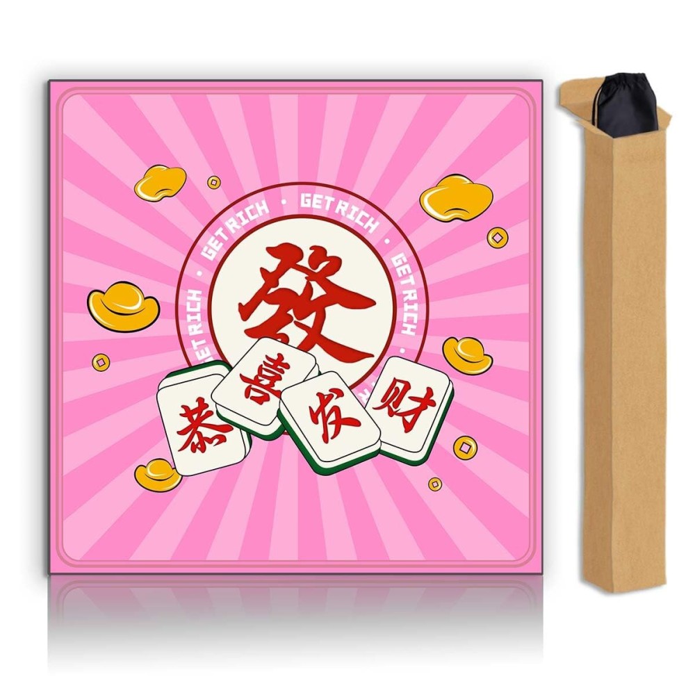 Mahjong Mat, Non-Slip Noise Reducing Game Mat, 31.5 Inch Mahjong Table Mat,Mahjong Mat with Cloth Bag and Carton Storage,Suitable for Mahjong, Dominoes, Solitaire and Other Games. (Rich-Pink) Mahjong Mat, Non-Slip Noise Reducing Game Mat, 31.5 Inch Mahjong Table Mat,Mahjong Mat with Cloth Bag and Carton Storage,Suitable for Mahjong, Dominoes, Solitaire and Other Games. (Rich-Pink)