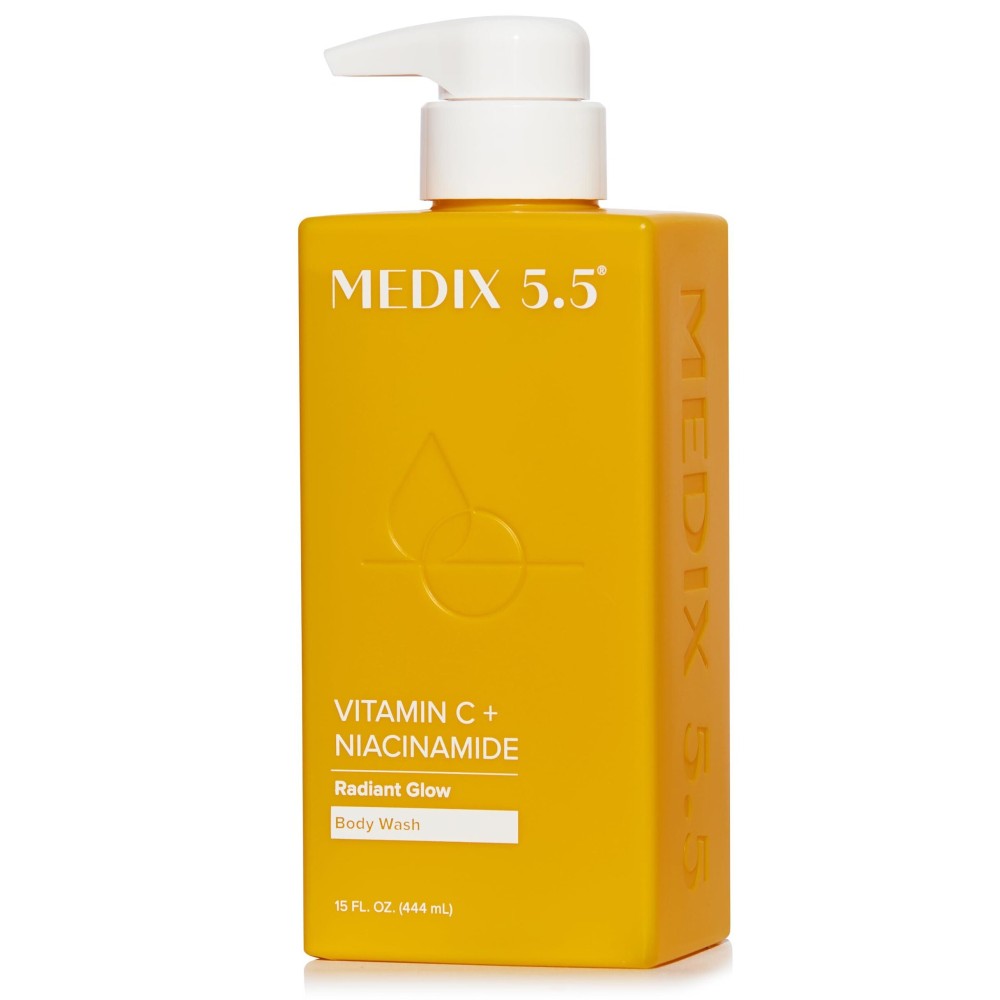 Medix 5.5 Radiant Glow Vitamin C Body Wash W/Niacinamide | Citrus Scented Gentle Body & Face Cleanser For Women, Men, Dry Skin, & Smoother-Looking Skin | Removes Dirt, Oil, & Impurities, 15 Fl Oz Medix 5.5 Radiant Glow Vitamin C Body Wash W/Niacinamide | Citrus Scented Gentle Body & Face Cleanser For Women, Men, Dry Skin, & Smoother-Looking Skin | Removes Dirt, Oil, & Impurities, 15 Fl Oz