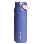 Stanley IceFlow Flip Straw 2.0 Water Bottle 24 oz | Built-In Straw for Travel and Sports | Lightweight and Leak Resistant | Insulated Stainless Steel | BPA-Free | Lupine