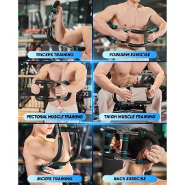 Saker Twister Arm Trainer, 40-100lb Adjustable Chest Workout Equipment, Arm Trainer, Twister Arm Trainer, Portable Power Twister Bar, Detachable Design Fitness Anywhere (Blue) Saker Twister Arm Trainer, 40-100lb Adjustable Chest Workout Equipment, Arm Trainer, Twister Arm Trainer, Portable Power Twister Bar, Detachable Design Fitness Anywhere (Blue)