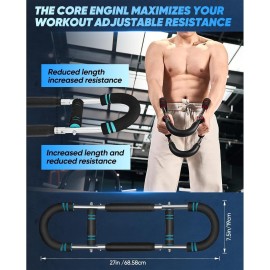 Saker Twister Arm Trainer, 40-100lb Adjustable Chest Workout Equipment, Arm Trainer, Twister Arm Trainer, Portable Power Twister Bar, Detachable Design Fitness Anywhere (Blue) Saker Twister Arm Trainer, 40-100lb Adjustable Chest Workout Equipment, Arm Trainer, Twister Arm Trainer, Portable Power Twister Bar, Detachable Design Fitness Anywhere (Blue)