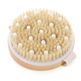 Bamboo Dry Body Brush Shower Brushing Removes Dry Skin with Massage Nodes Exfoliating Bath Brushes Body Scrubber
