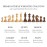 A&A Premium Triple Weighted Staunton Wooden Chess Pieces w/ 2 Extra Queen - King Height 3.75/9.5cm / 2 Storage Bags - Natural Walnut Wood